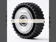Roue motrice à chenilles en caoutchouc haute charge avec insert en acier pour châssis mobile de robot de service