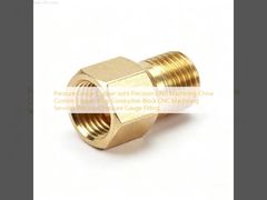 Raccord en cuivre pour manomètre Usinage CNC de précision Chine Services d'usinage CNC personnalisés en alliage de cuivre Bloc conducteur Usinage CNC de précision Raccord de manomètre de précision